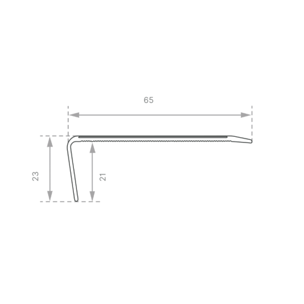 Aluminium Stair Nosing With Self Adhesive Insert - Image 2
