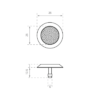 Brass Tactile Studs with Carb Insert - Image 2
