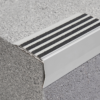 Aluminium Stair Nosing with Striped Carb Insert