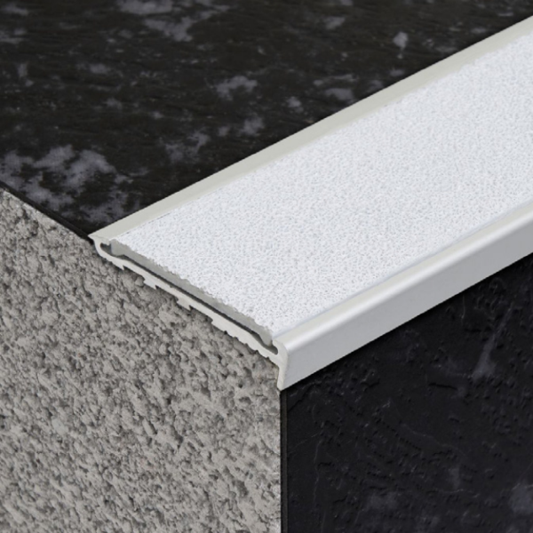Aluminium Safety Stair Nosing with Carborundum Insert