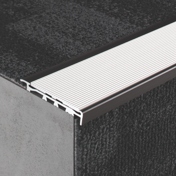 Aluminium Safety Stair Nosing with Aluminium Insert