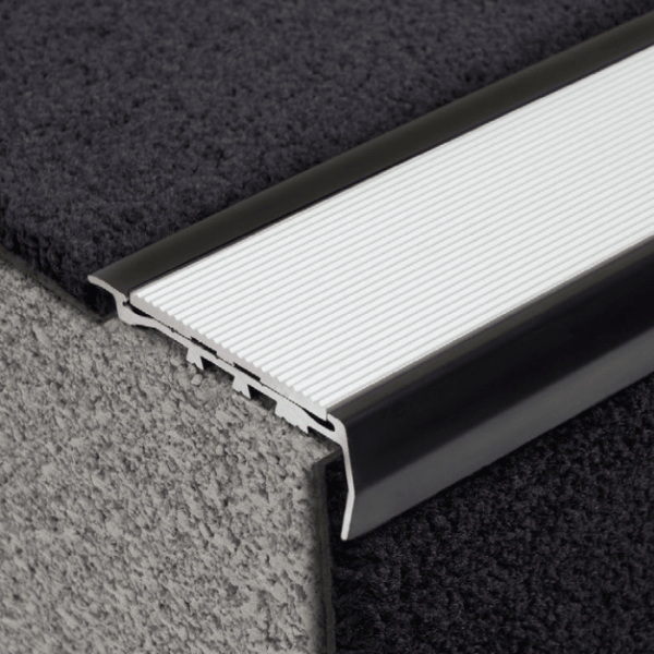 Aluminium Safety Stair Nosing with Aluminium Insert