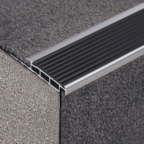Aluminium Safety Stair Nosing with Poly Insert