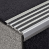 Aluminium Stair Nosing with Striped Carborundum Insert