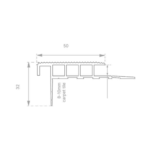 Solid Aluminium Safety Stair Nosing - Image 2