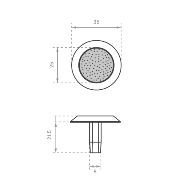 Stainless Steel Tactile Studs with Carb Insert - Image 2