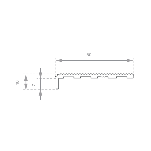 Solid Aluminium Safety Stair Nosing - Image 2