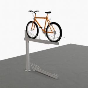 2-Tier Sliding Upper, Fixed Lower Bike Rack