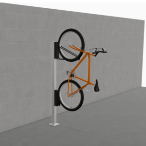 Swivel Post Mounted Cradle Bike Rack