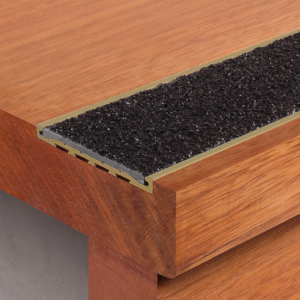 Brass Safety Stair Nosing with Carborundum Insert